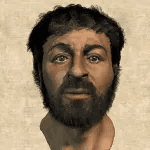 Graphic image of Jesus head